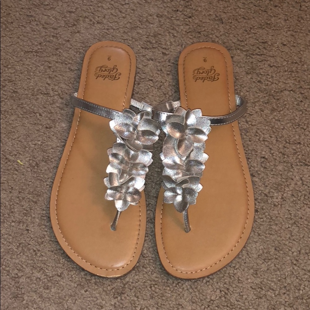 Silver strap sandals